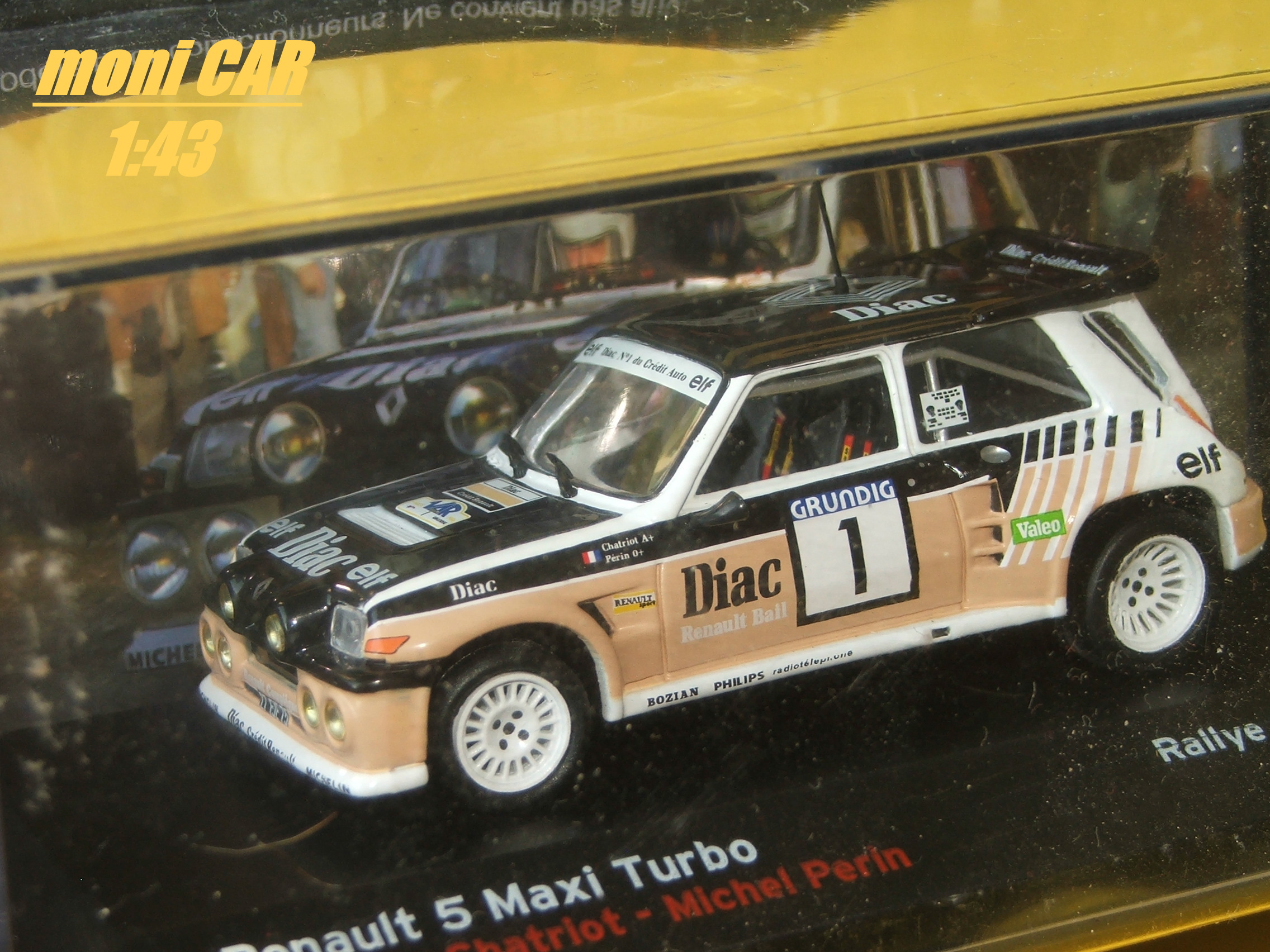 RENAULT 5 Maxi Turbo No.1 Francois Chatriot-Michel Perin Rallye de Var 1986 (1:43) Altaya/IXO