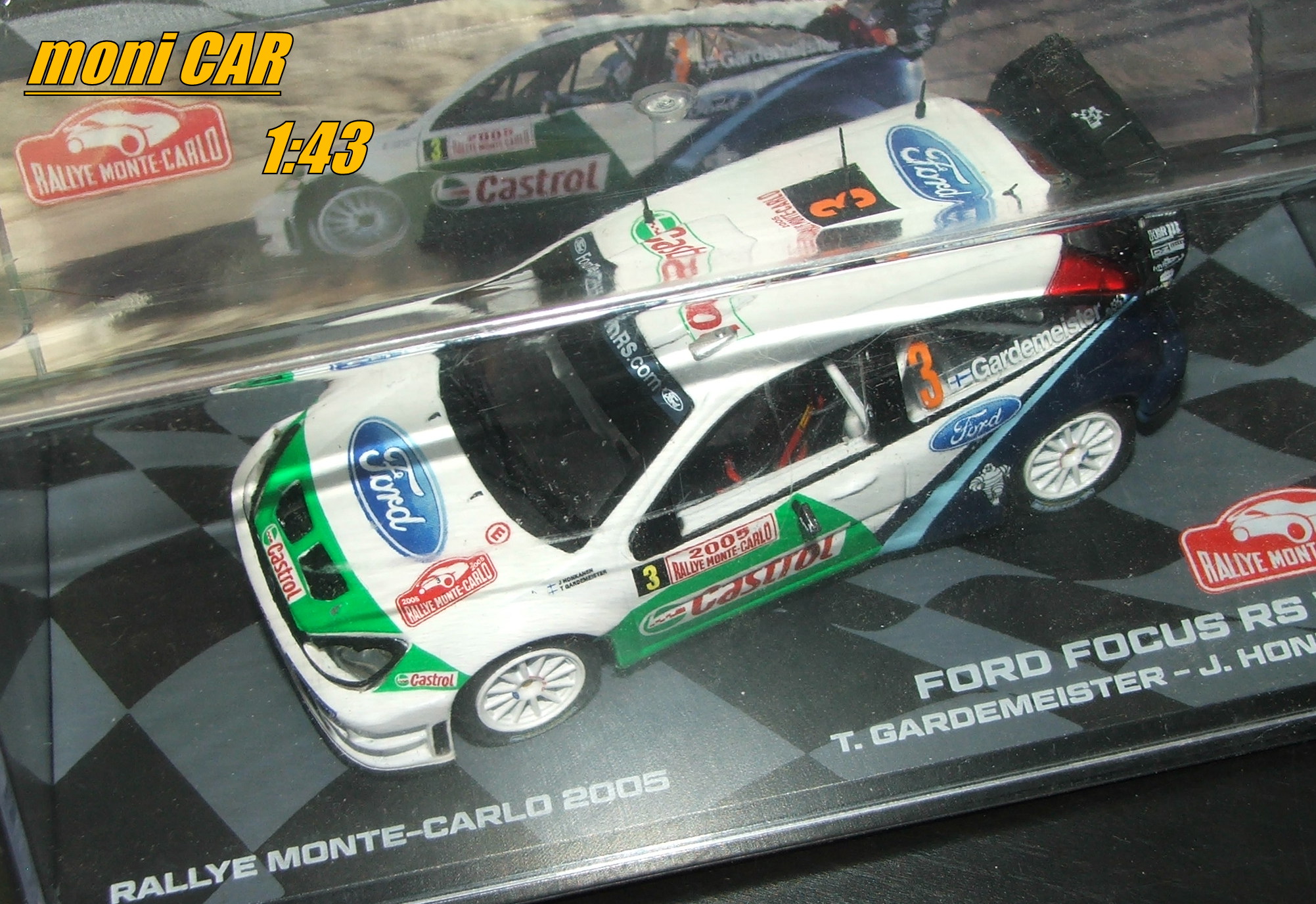 FORD Focus RS WRC No.3 T. Gardemeister - J. Honkanen Rallye Monte Carlo 2005 (1:43) Altaya/IXO