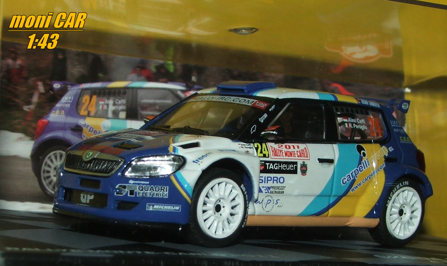 ŠKODA Fábia S2000 N.24 - Alessandro Caffi - Roberto Peroglio - Rally Monte Cerlo 2011 (1:43) Altaya/IXO