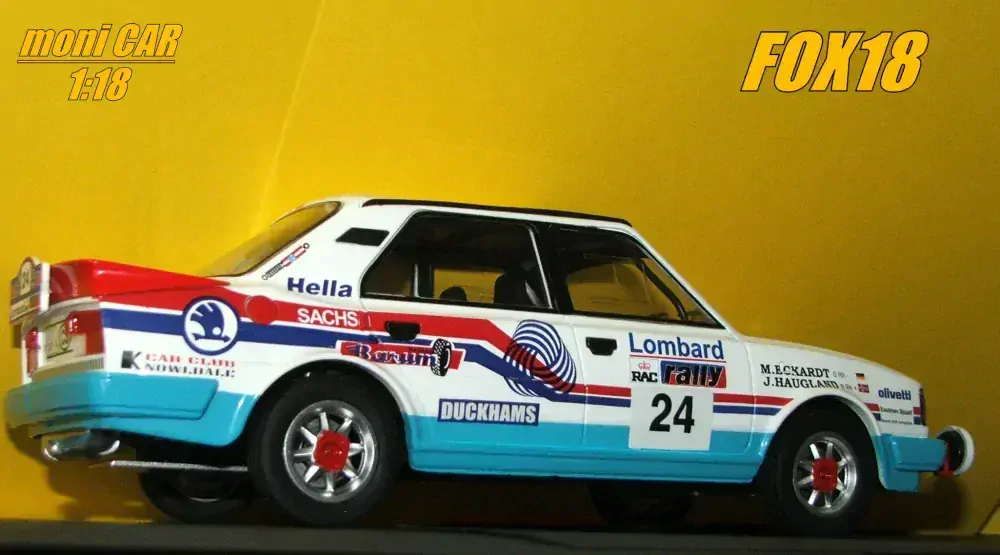 ŠKODA 130 LR No.24 - John Haugland-Monika Eckardt - RAC Lombard rally 1986 (1:18) FOX18
