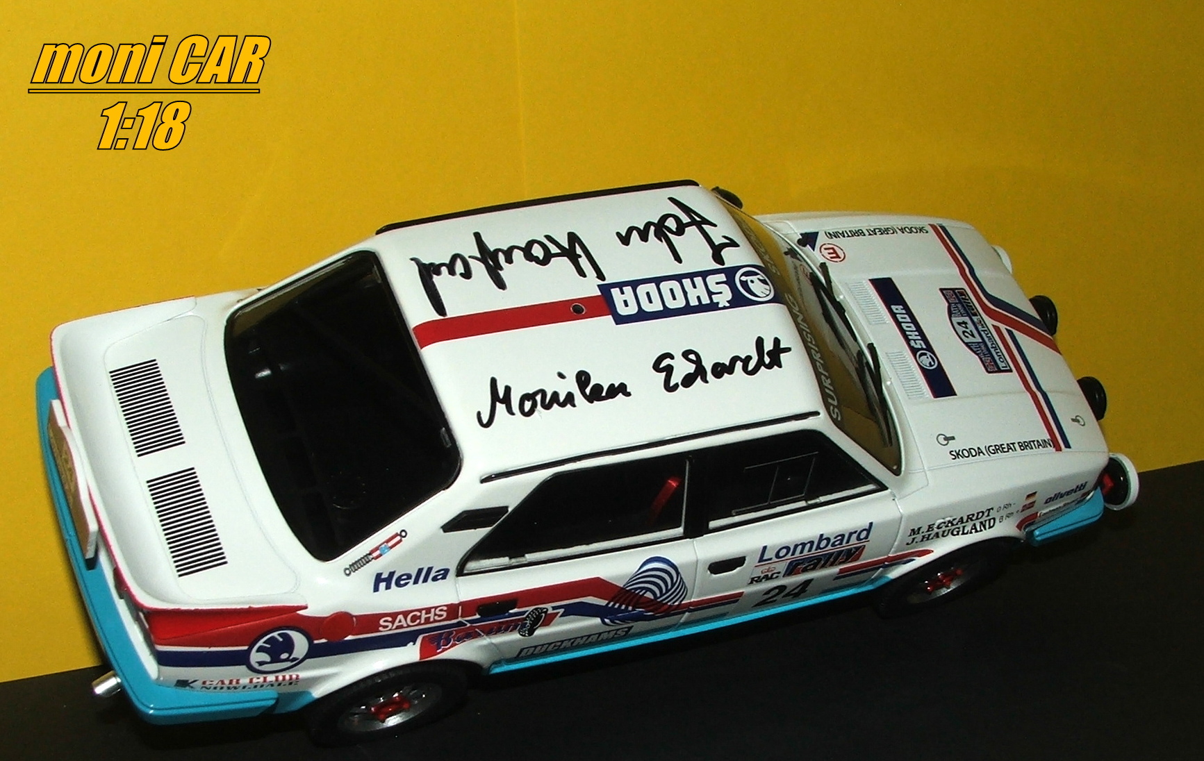 ŠKODA 130 LR No.24 - John Haugland-Monika Eckardt - RAC Lombard Rally 1986 (1:18) FOX18