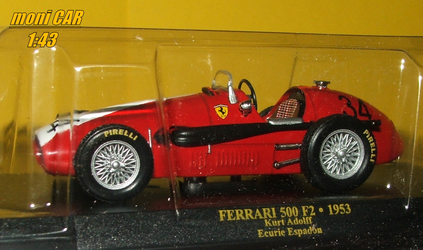FERRARI 500 F2 No.34 Kurt Adolf - Ecuire Espadon - 1953 (1:43) Altaya/IXO