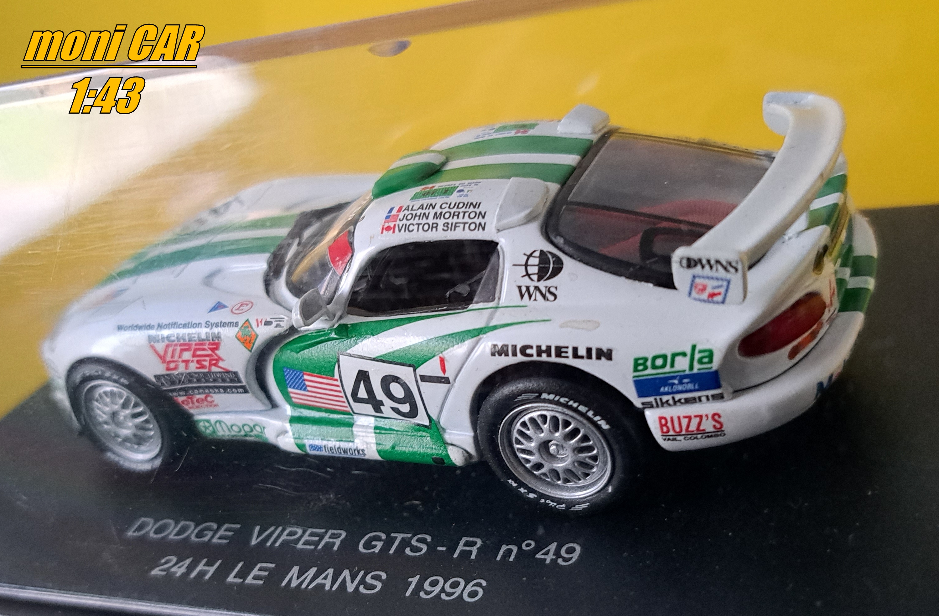 DODGE Viper GTS-R No.49 Alain Cudini - John Morton - Victor Sifton - 24 H Le Mans 1996 (1:43) UH EAGLE´S RACE