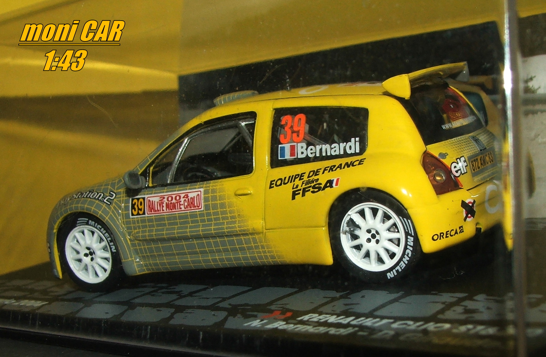 RENAULT Clio S1600 No.39 - N. Bernardi - D. Giraudet Rallye Monte Carlo 2004 (1:43) Altaya/IXO