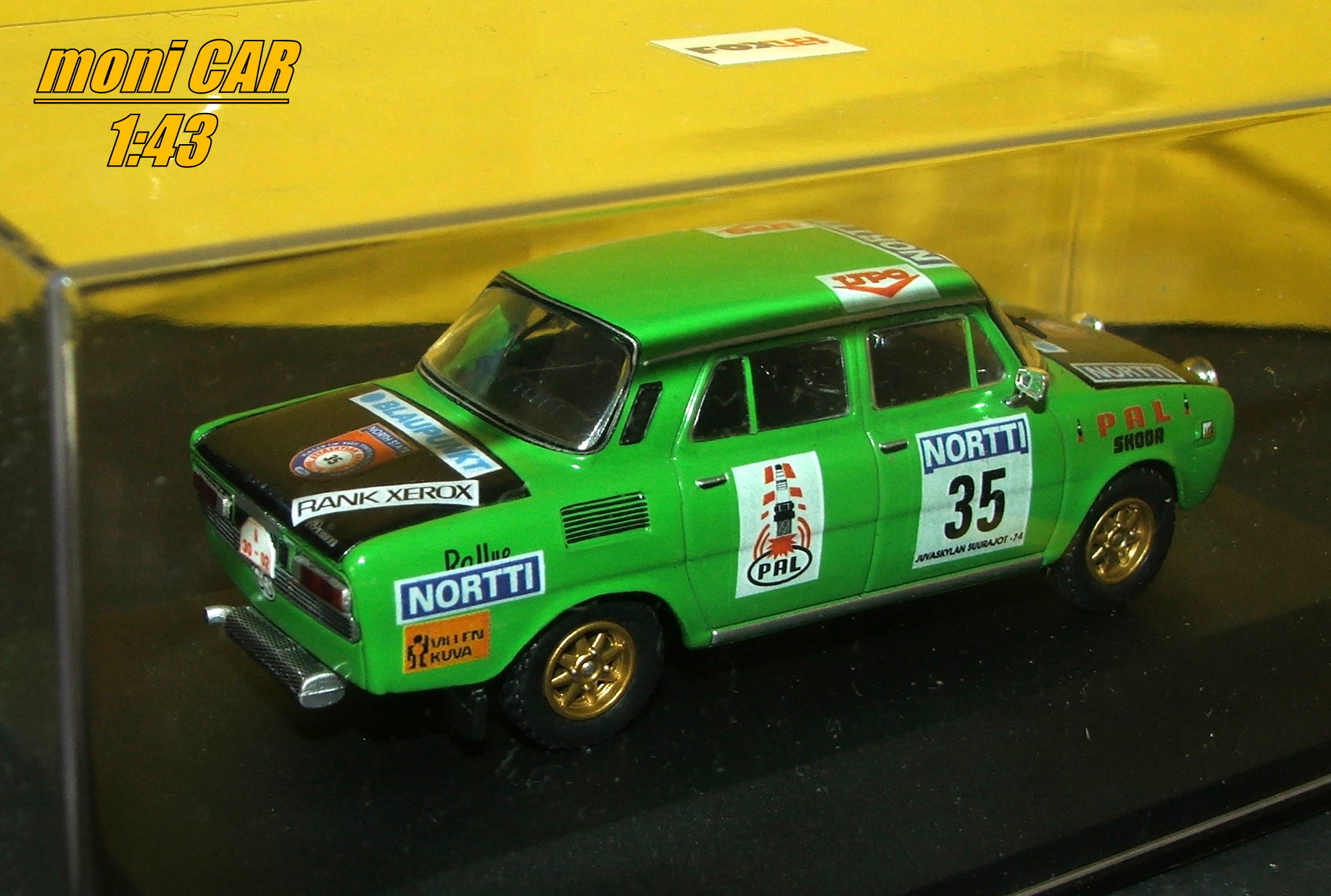 ŠKODA 120S Rally No.35 - J. Haugland - A. Floene - RALLYE 1000 LAKES 1974 (1:43) FOX18