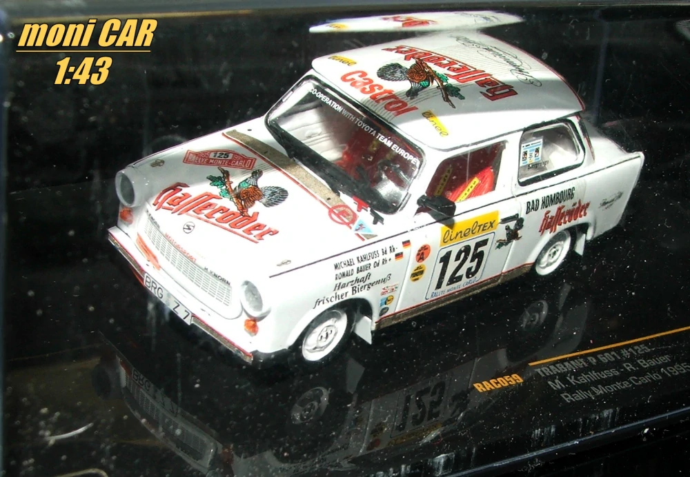 TRABANT P 601 No.125 M. Kahlfuss - R. Bauer - Rallye Monte Carlo 1995 (1:43) IXO