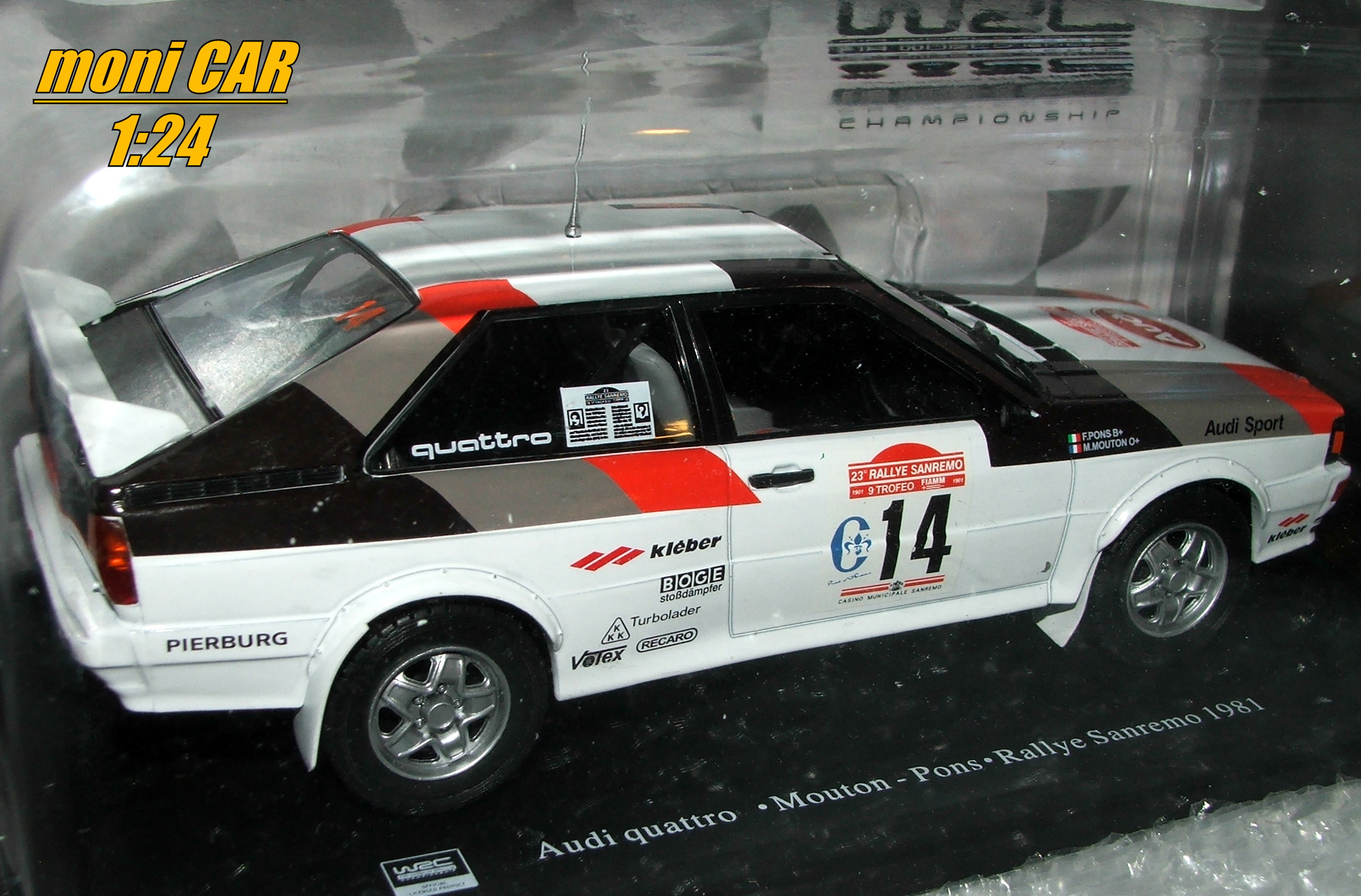AUDI Quatro No.14 - Michèle Mouton - Fabrizia Pons - Winners Rally Sanremo 1981 (1:24) HASCHETTE