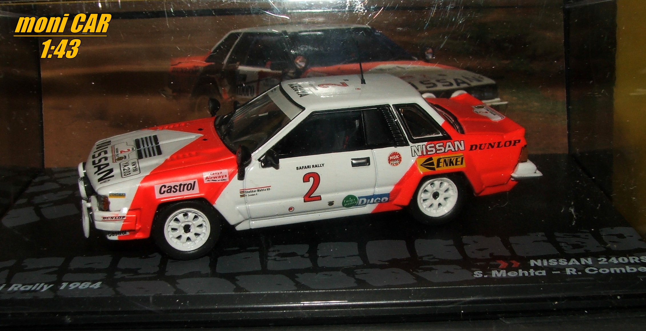NISSAN 240RS No.2 - S. Mehta - R. Combes Safari Rally 1984 (1:43) Altaya/IXO84