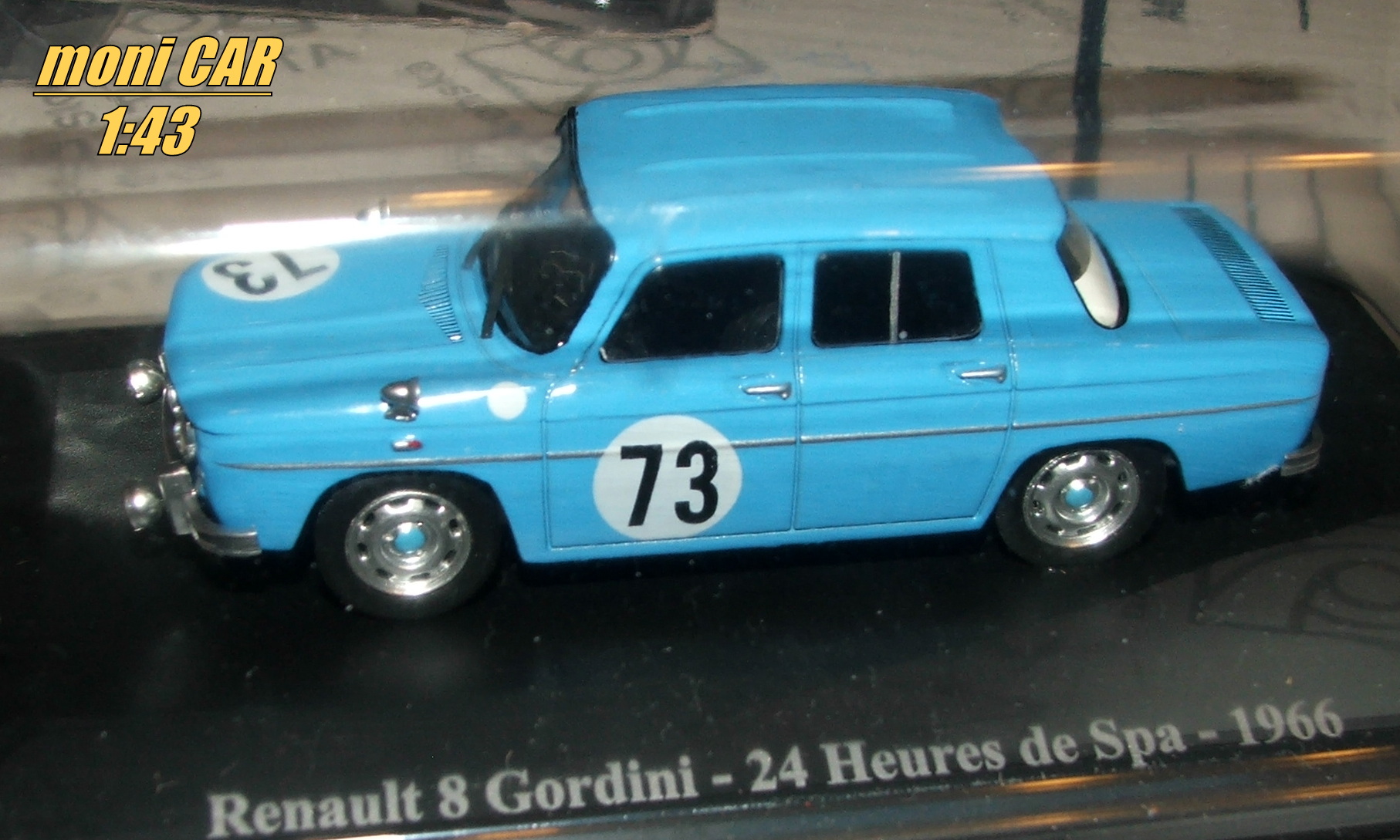 RENAULT 8 Gordini No.73 - J. Vinatier - M. Bianchi - 24 heures de Spa 1966 (1:43)  ELIGOR