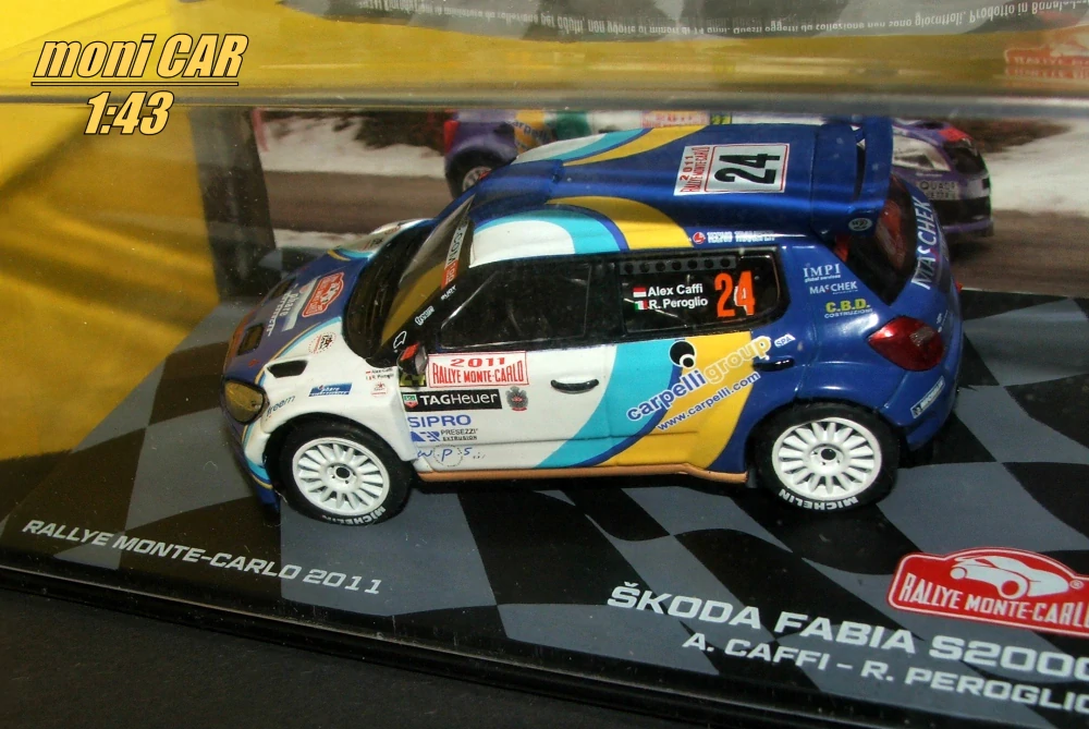 ŠKODA Fábia S2000 No.24 - A. Caffi - R. Perogolio - Rallye Monte Carlo  2011 (1:43) Altaya/IXO