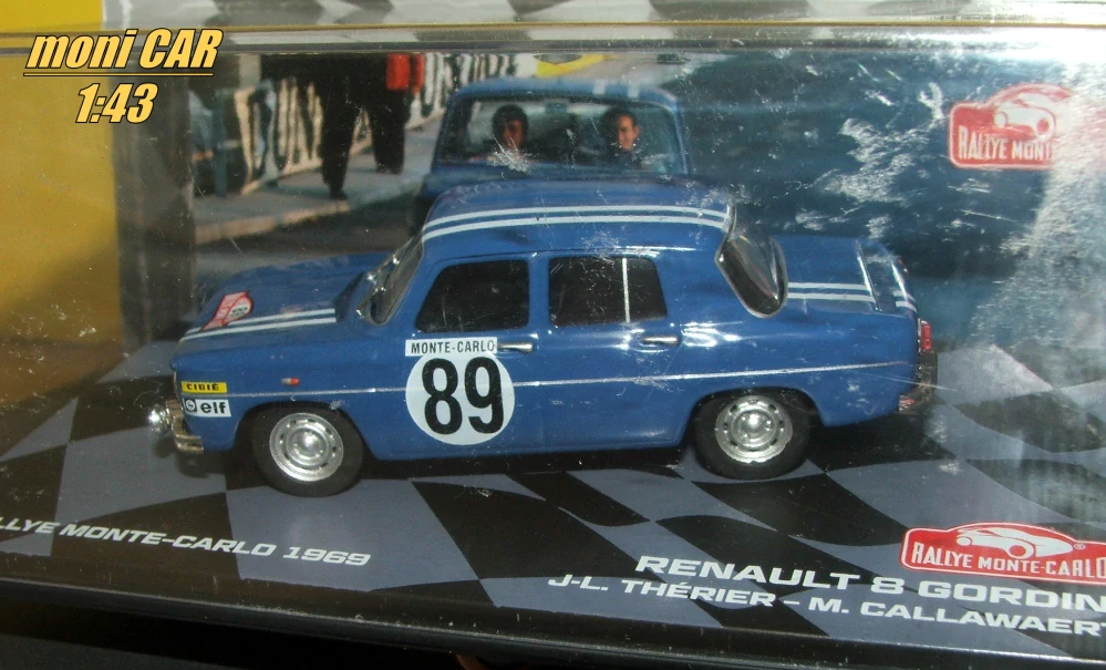 RENAULT 8 Gordini No.89 - J-L. Thérier - M. Callawaert - Rallye de Monte-Carlo 1969 (1:43) Altaya/IXO