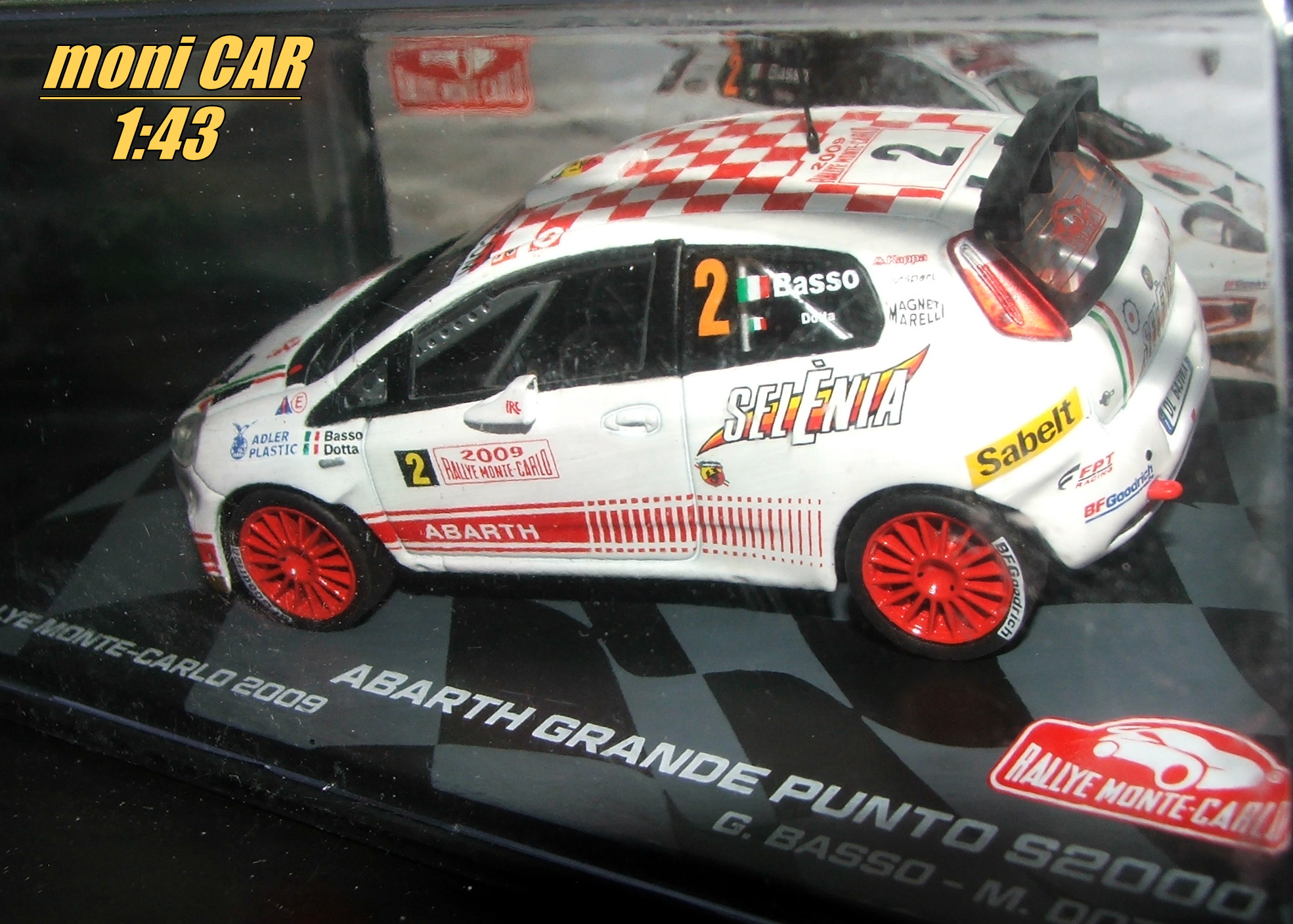FIAT Grande Punto S2000 No.2 - G. Basso - M. Dotta Rallye Monte Carlo 2009 (1:43) Altaya/IXO