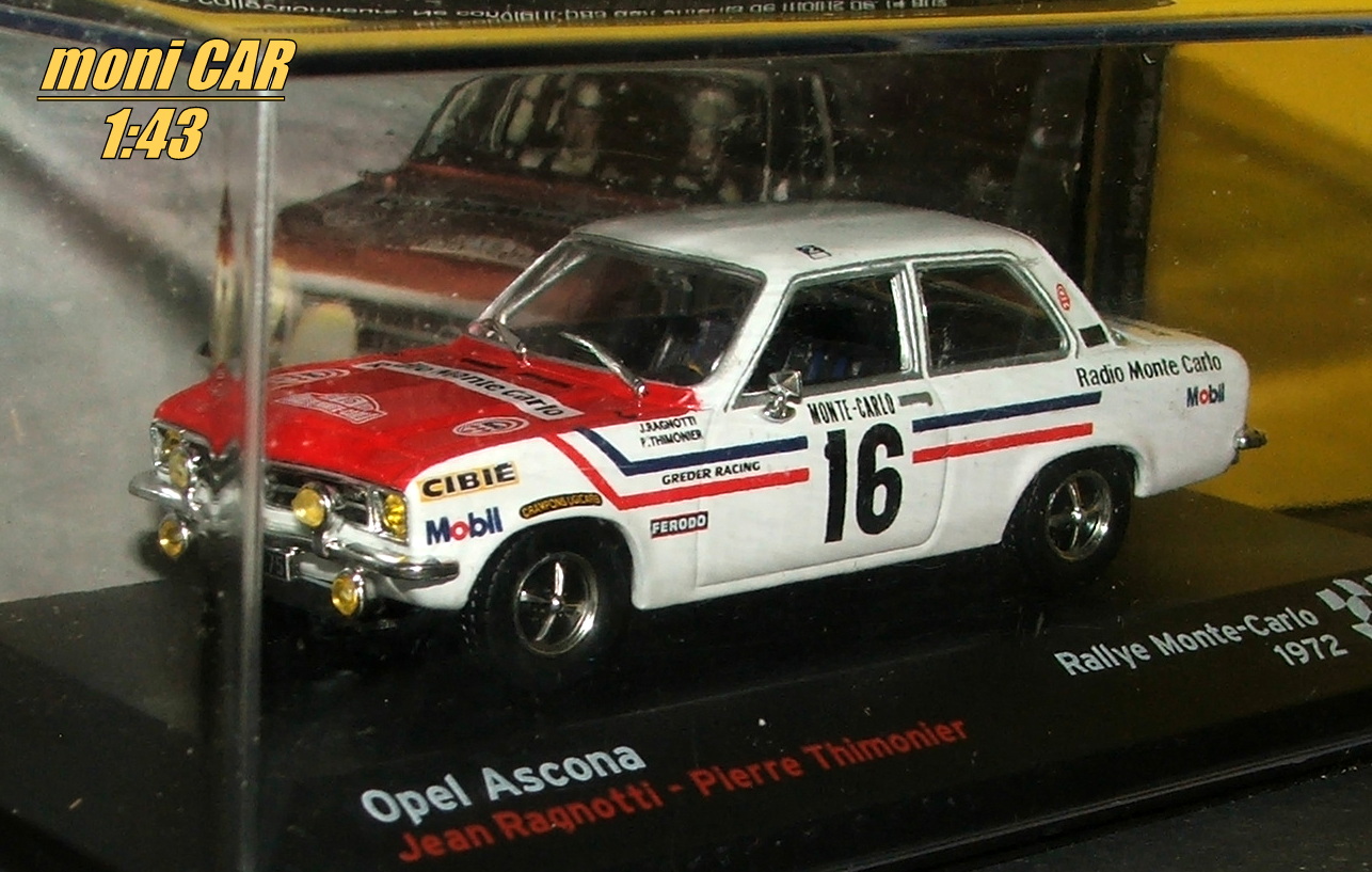 OPEL Ascona No.16 - Jean Ragnotti - Pierre Thinomier Rallye Monte Carlo 1972