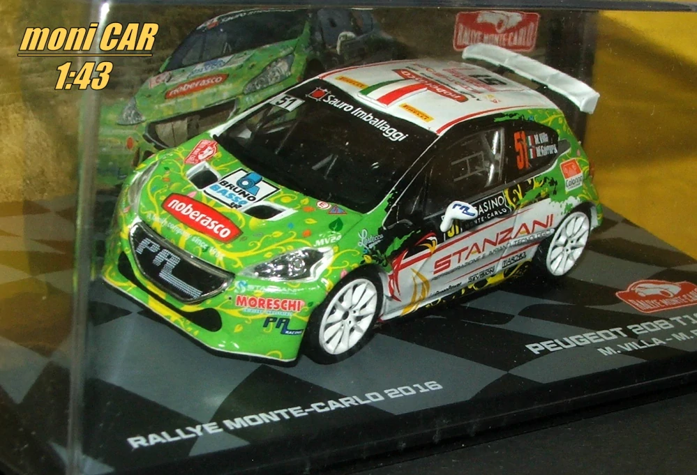 PEUGEOT 208 T16 R5 - No.51 - M. Villa - M. Ferrara - Rallye Monte Carlo 2016 (1:43) Altaya/IXO