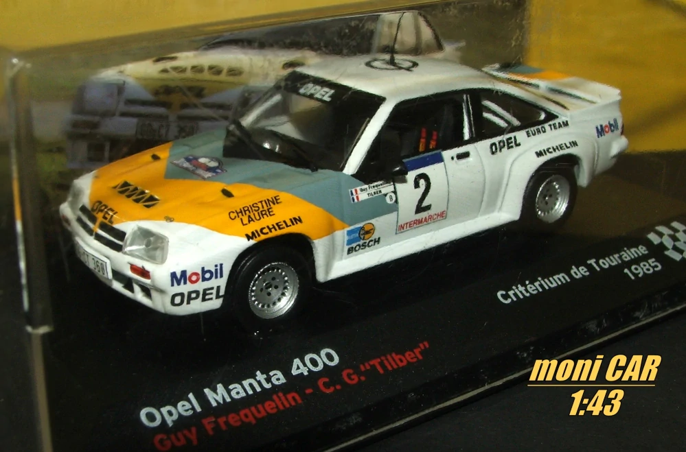 OPEL Manta 400 No.2 - Guy Frequelin - C. G. "Tilber" - Critérium de Touraime 1985 (1:43) Altaya/IXO