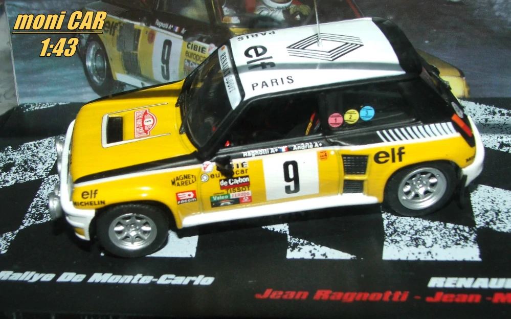 RENAULT 5 TURBO No.9 - Jean Ragnotti - Jean-Marc André - Winner Rallye De Monte-Carlo 1981 (1:43) Altaya/IXO