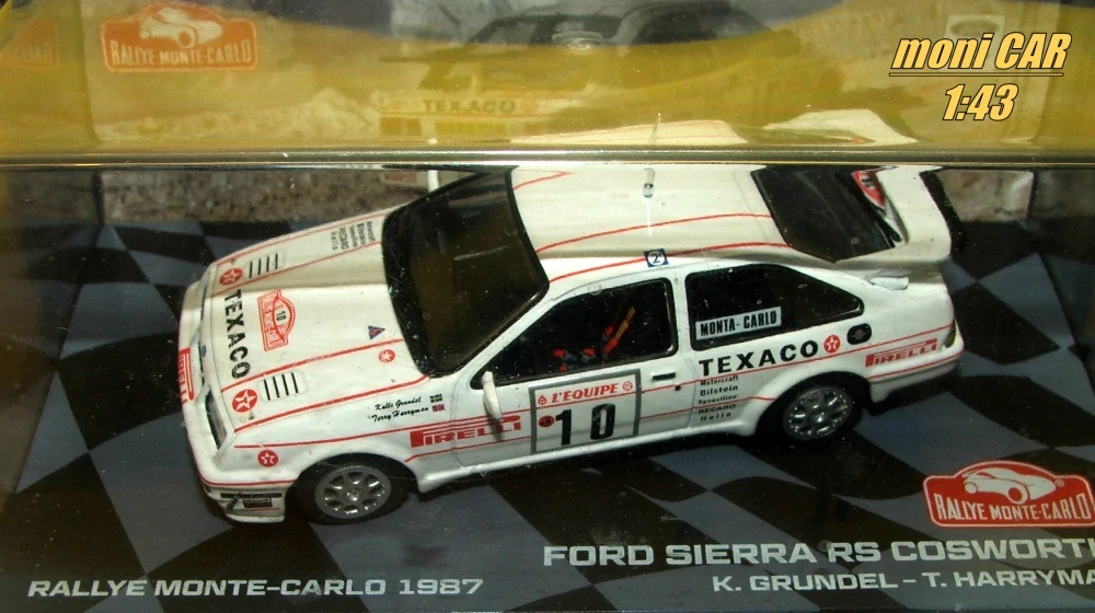 FORD Sierra RS Cossworth No.10 - K. Grundel - T. Harrymann Rallye Monte Carlo 1987 (1:43) Altaya/IXO