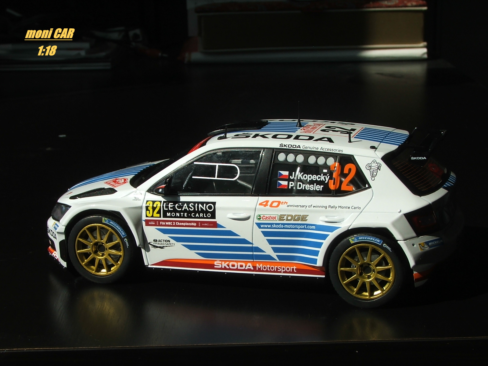 FOX18 Škoda Fabia R5 J. Kopecký/ P. Dresler "32" Rally Monte Carlo 2017 (1:18)