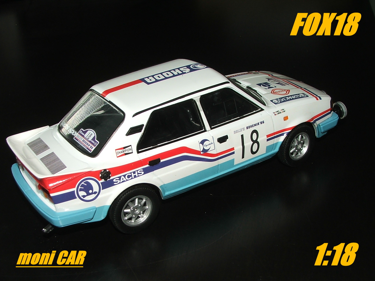 ŠKODA 130 LR No.18 - Ladislav Křeček - Bořivoj Motl - Rally Bohemia 1986 (1:18) FOX18