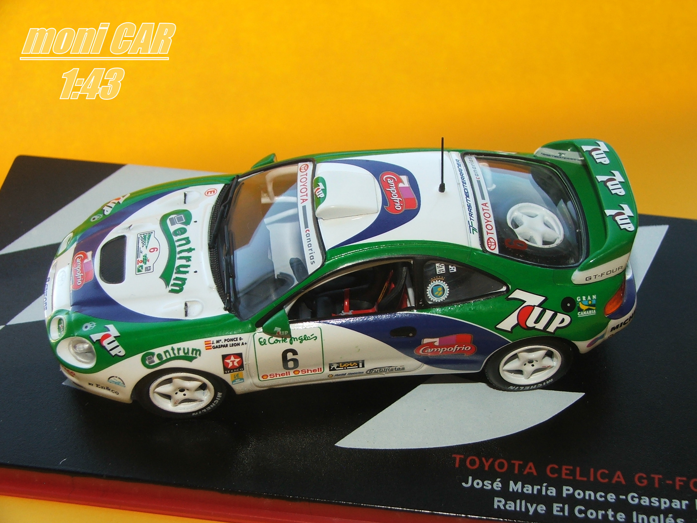 TOYOTA Celica GT-Four No.6 - J.M. Ponce - G. León - Rally El Corte Inglés 1996 (1:43) Altaya/IXO