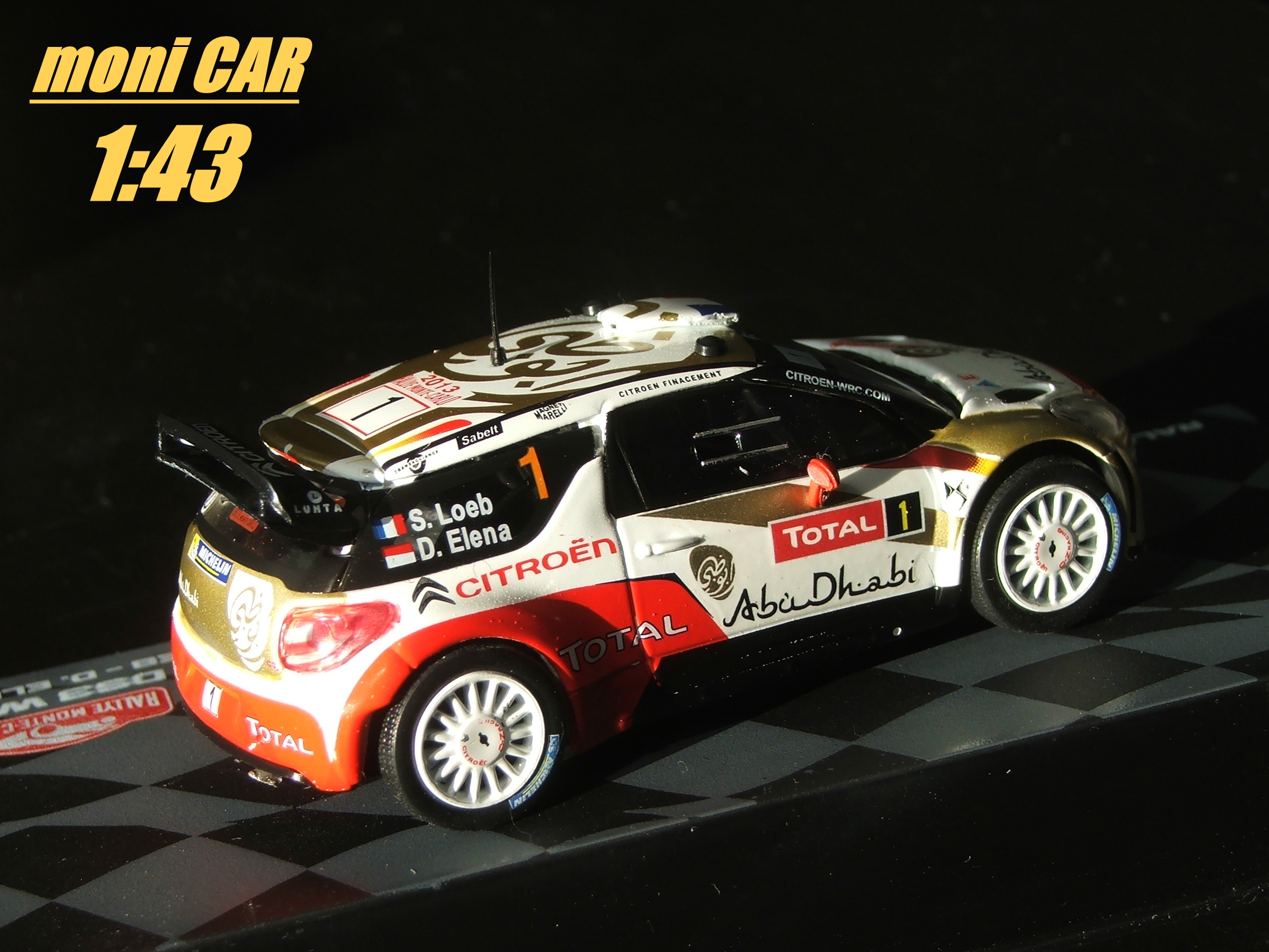 Miniature Citroën DS3 WRC Loeb - Rallye Argentine 2013 - Ixo / Altaya 1/18