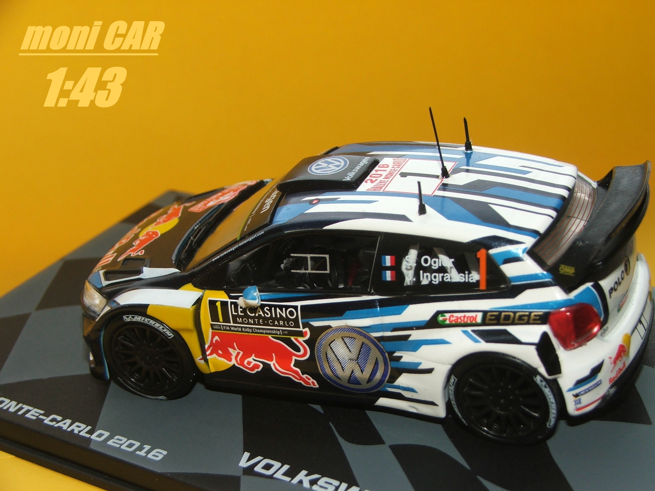 VOLKSWAGEN POLO R WRC No.1 Rally Monte Carlo 2016 S. Ogier - J. Ingrassia (1:43) Alatya/IXO