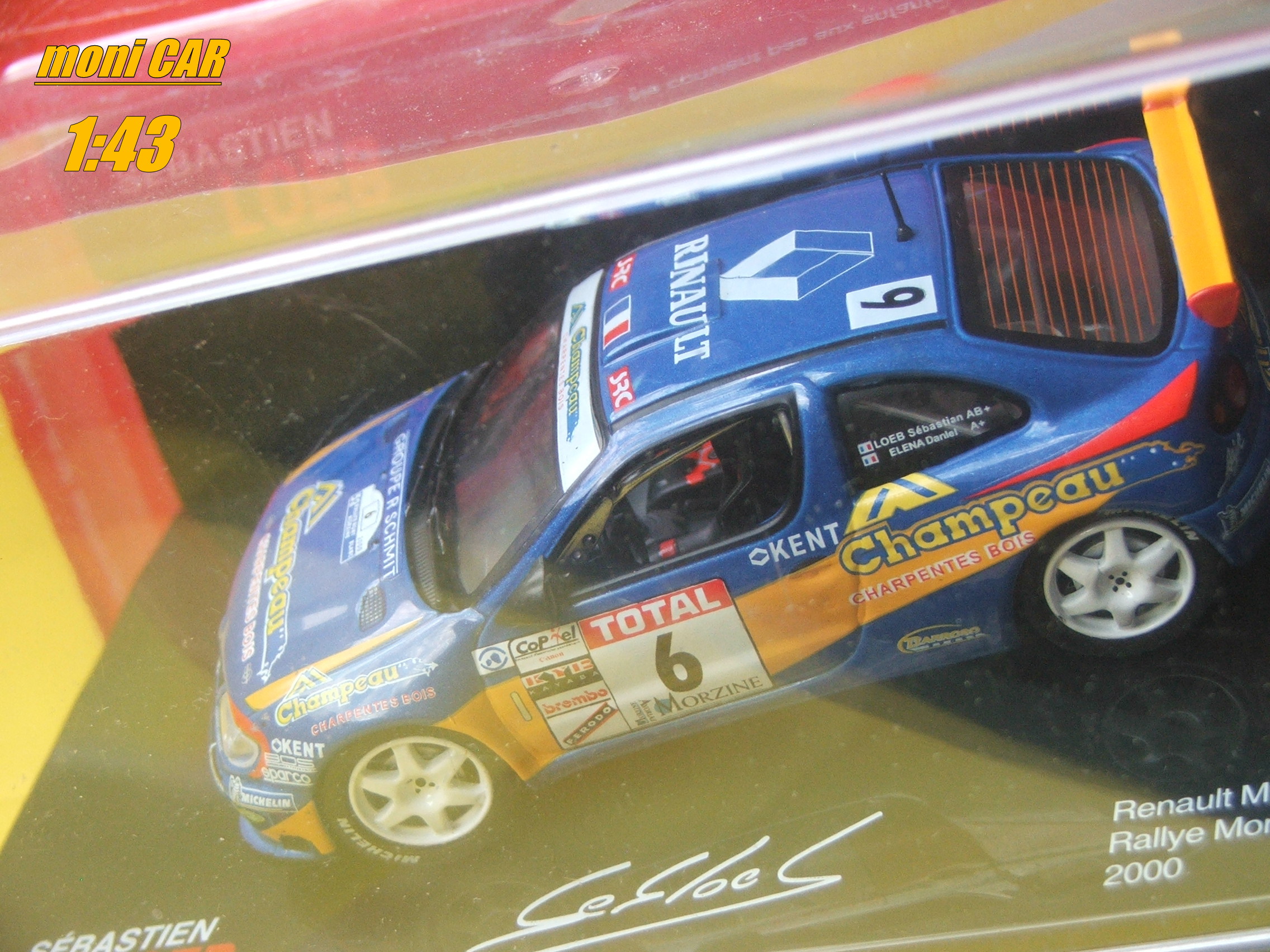 Renault Mégane No.6 Sébastien LOEB Rallye Mont-Blanc Morzine 2000 (1:43) Altaya/IXO