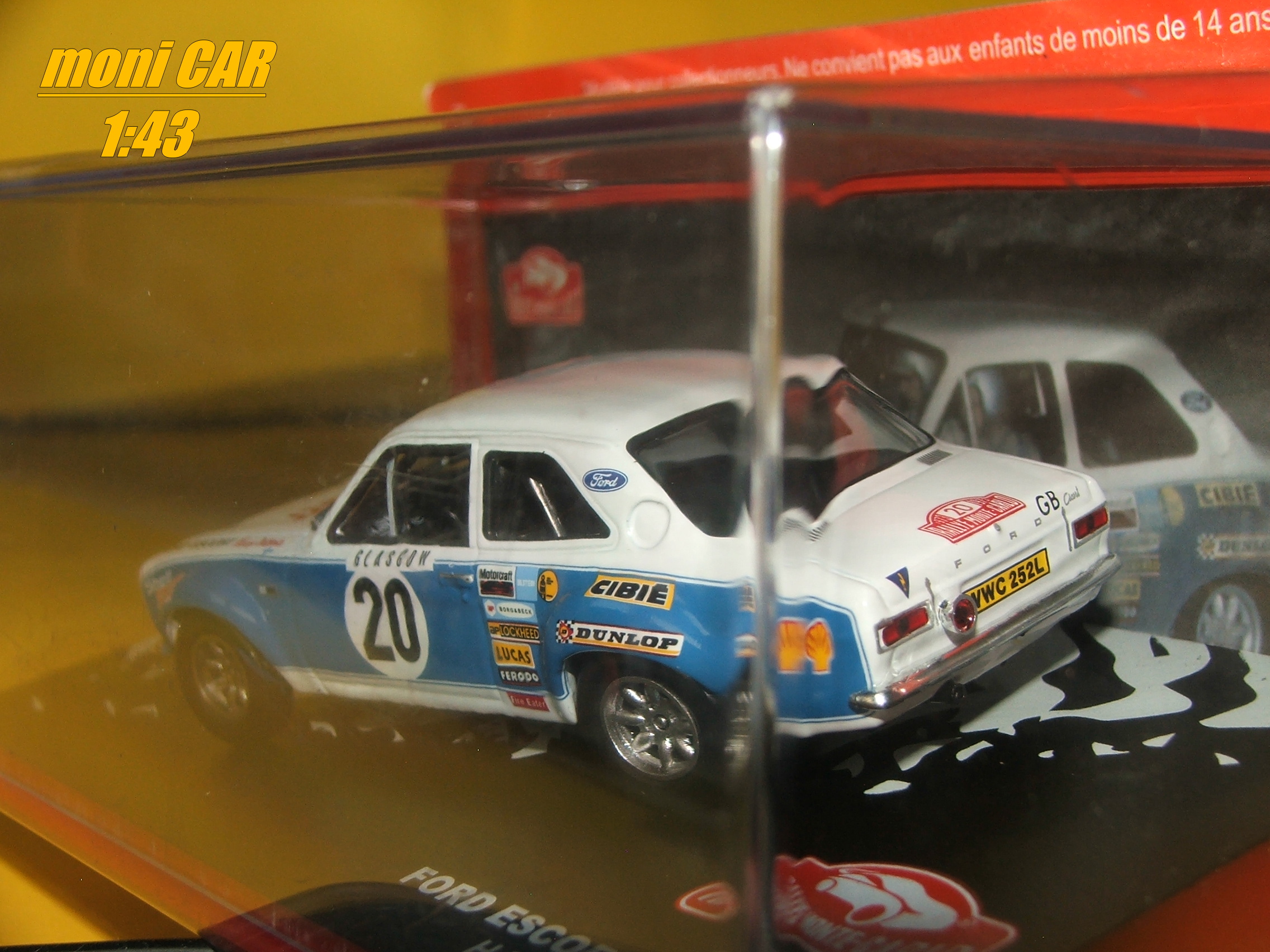 FORD Escort RS 1600 No.20 H. Mikkola - J. Porter Rallye Monte Carlo 1973 (1:43) Altaya/IXO