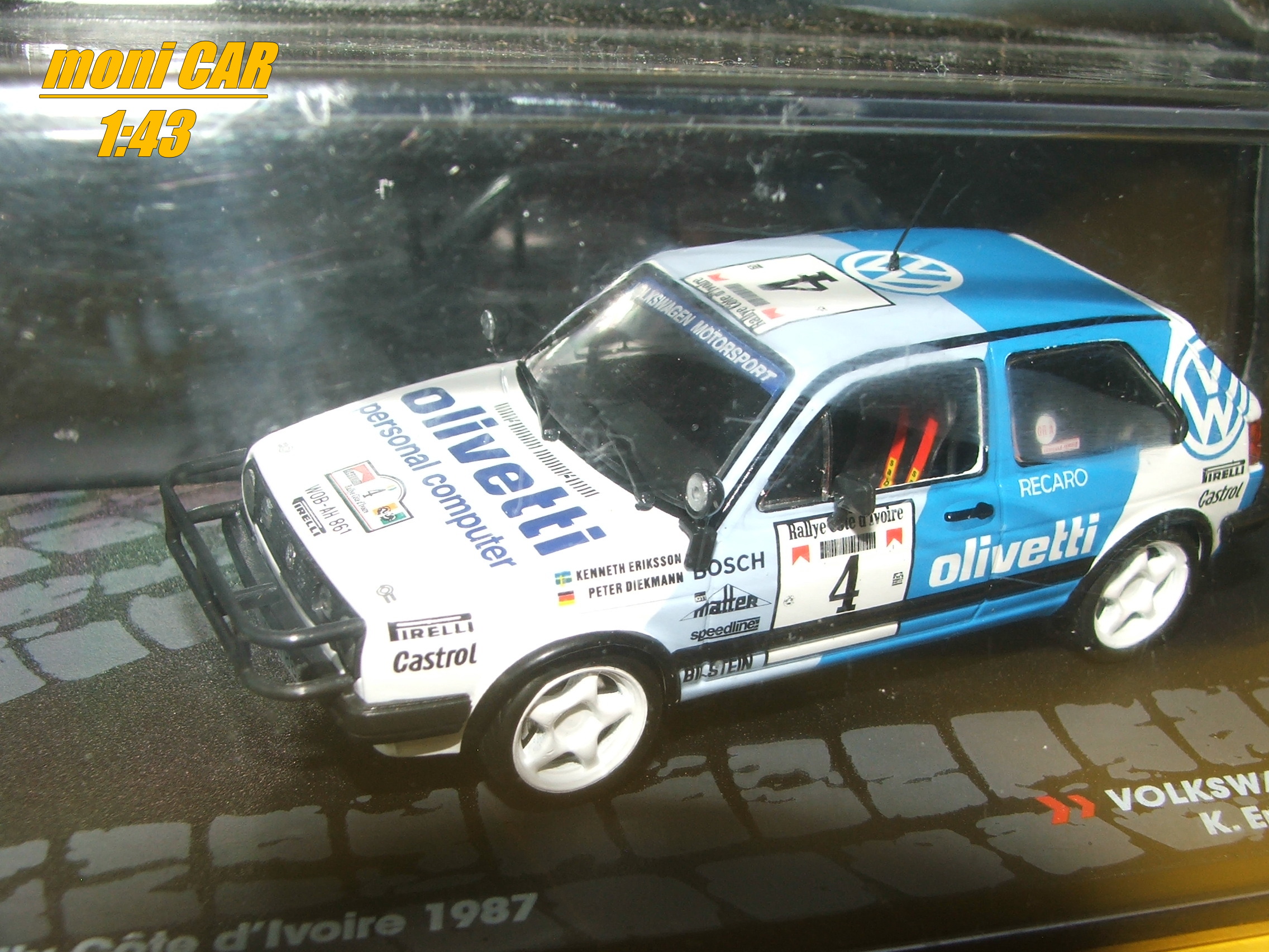 VOLKSWAGEN Golf GTI 16V No.4 R.Eriksson - P. Diekmann - Rally Cote d´Ivoire 1987 (1:43) Altaya/IXO