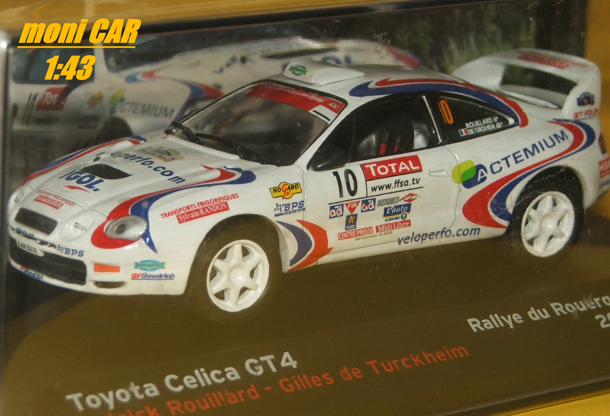 TOYOTA Celica GT4 No.10 - Patrick Rouillard - Gilles de Turckheim - Rallye du Rouerque 2008 (1:43) Altaya/IXO