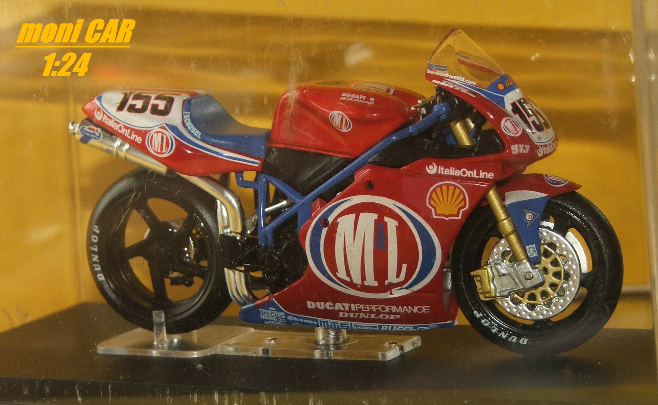 DUCATI 996R No.155 - Ben Bostrom 2001 (1:24) DeAgostini
