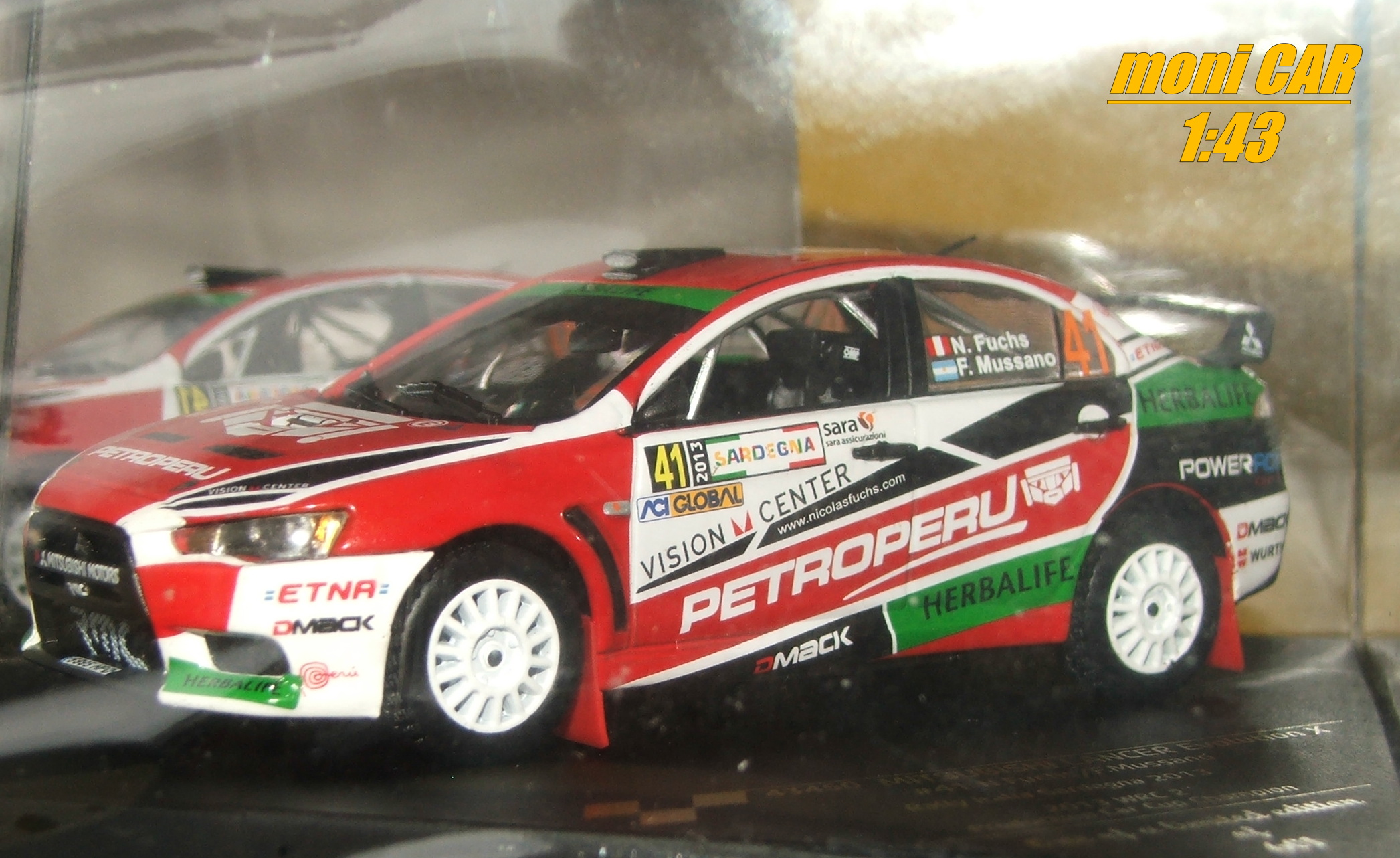 MITSUBISHI Lancer Evo X No.41 - N. Fusch - F. Mussano Rally Italia Sardegna - 2013 (1:43) Vitesse