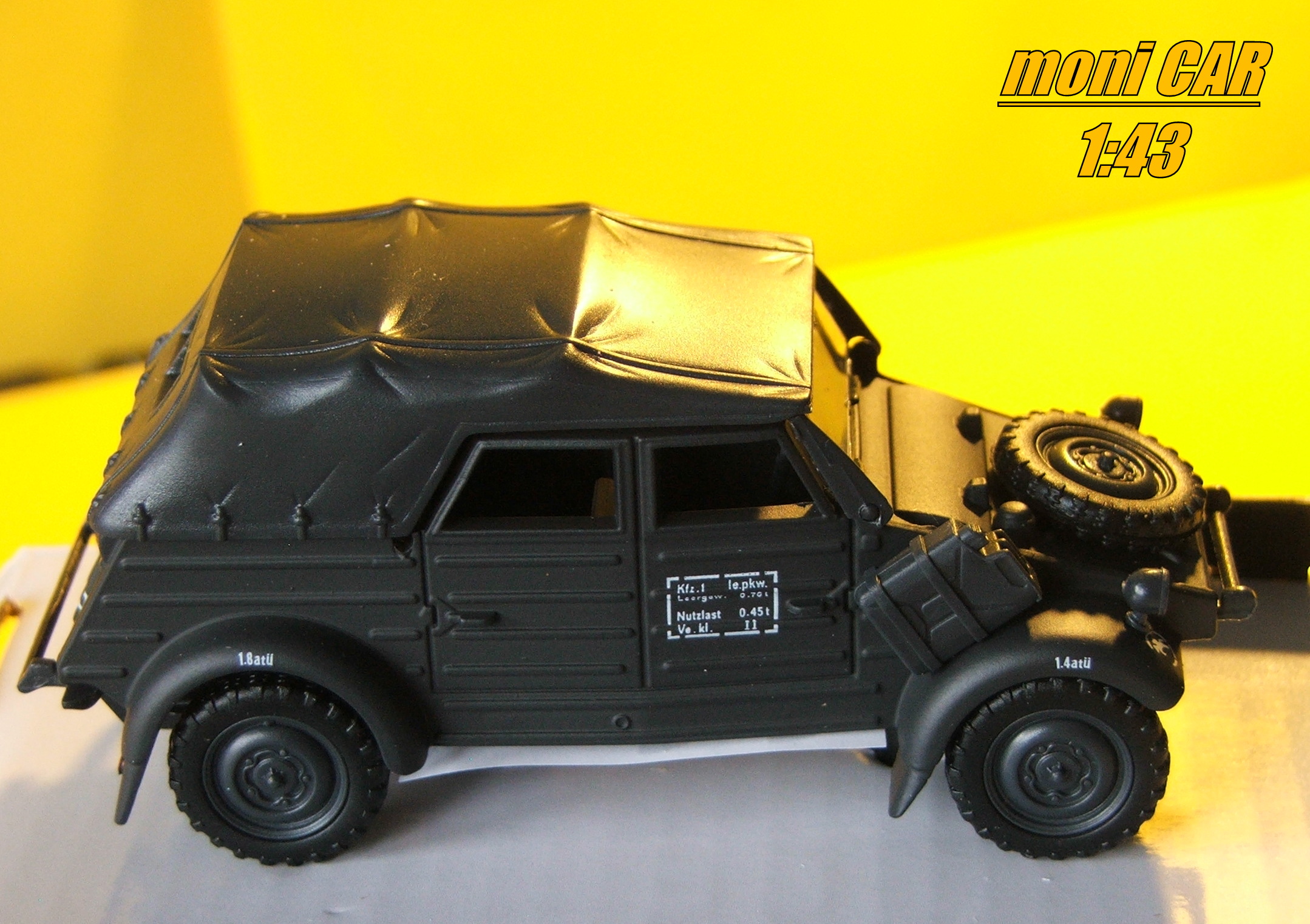 VOLKSWAGEN KUBELWAGEN 1/4 Ton Military Vehicle (1:43) Cararama