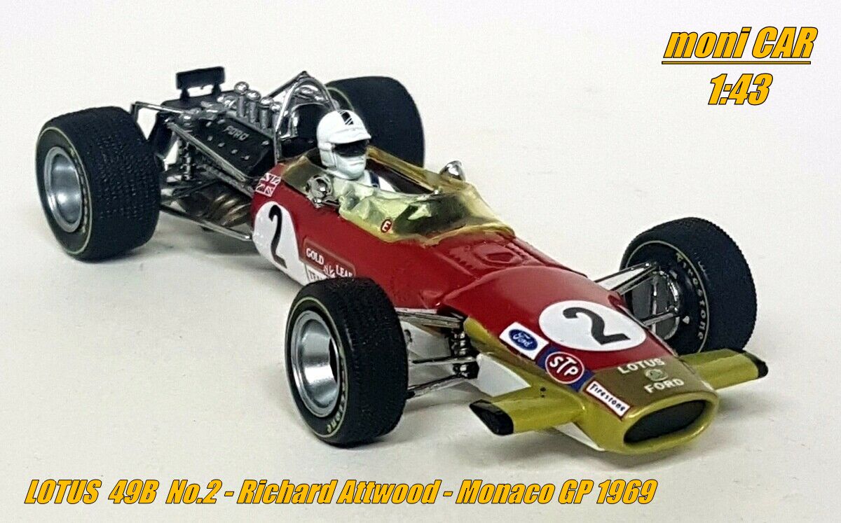 LOTUS 49B No.2 Richard Attwood GP Monaco 1969 (1:43) QUARTZO
