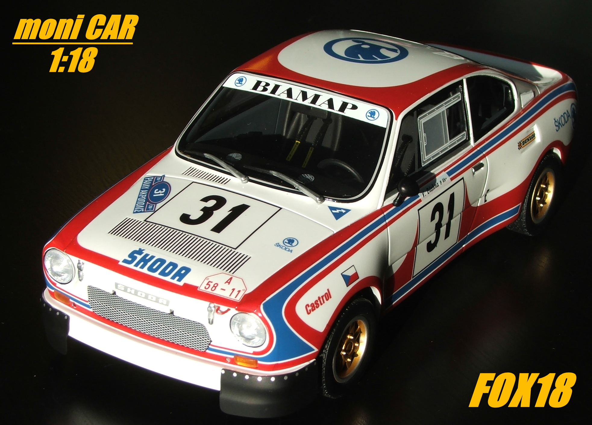 Škoda 130 RS No.31 Václav Blahna_Jiří Motal - Rally Acropolis 1979 (1:18) FOX18