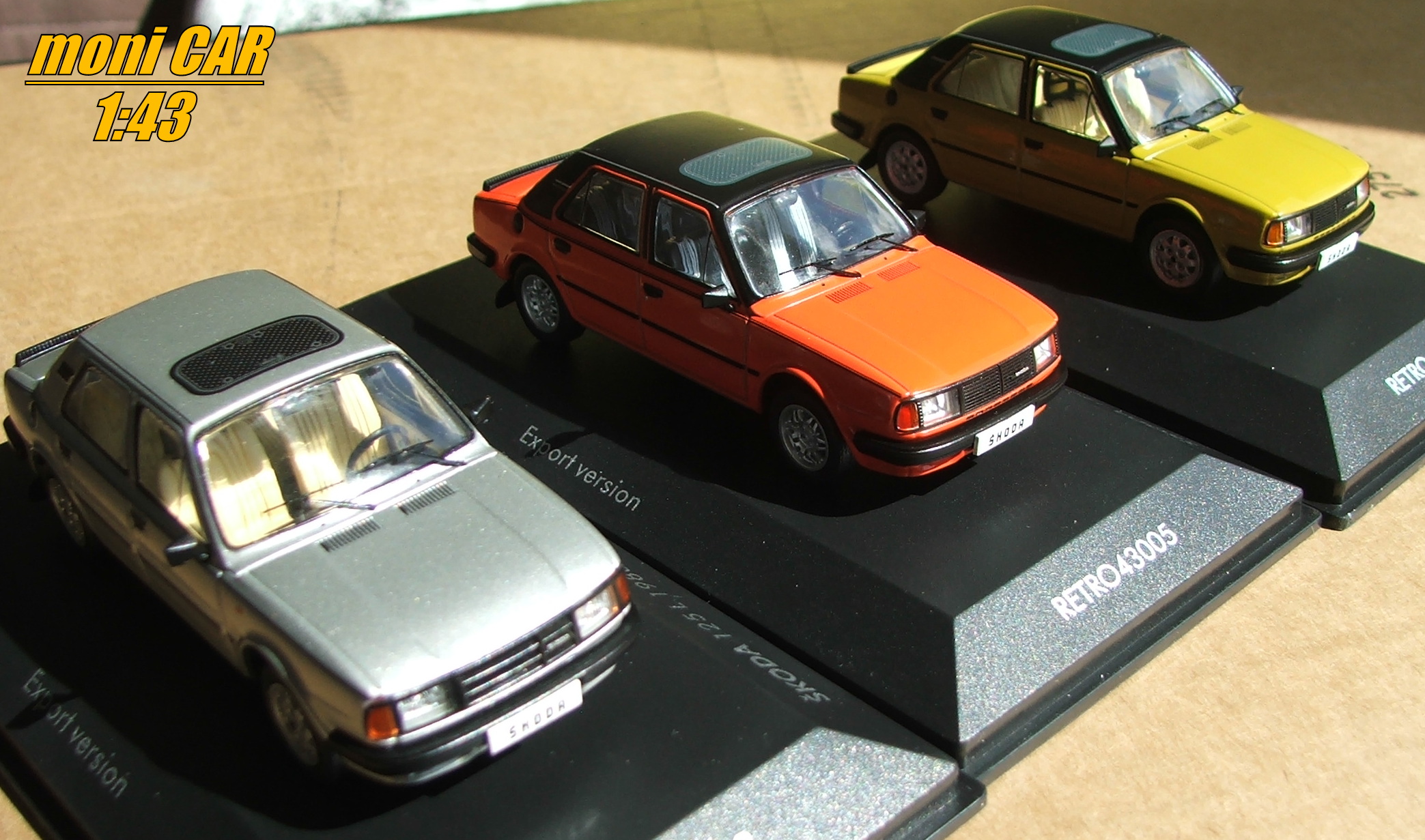 3 ŠKODY - 120LS - 125L - 130L - exportné vyhotovenie (1:43) FOX18