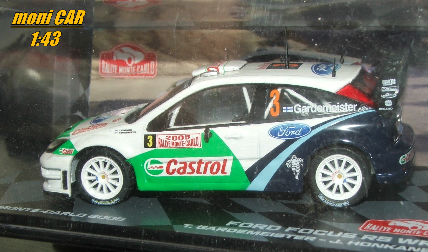 FORD Focus RS WRC No.3 T. Gardemeister - J. Honkanen Rallye Monte Carlo 2005 (1:43) Altaya/IXO
