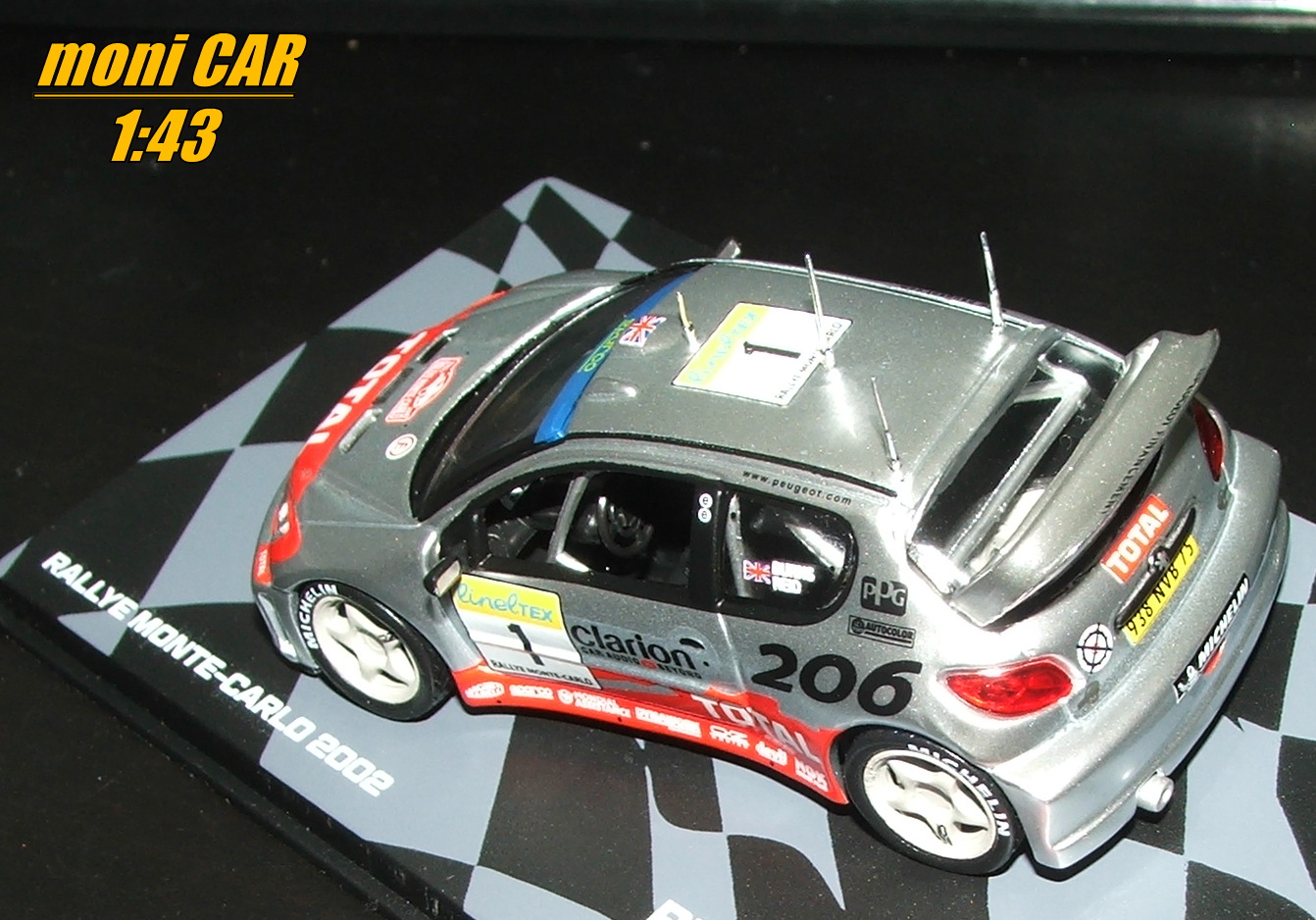 PEUGEOT 206 WRC No.1 - R. Burns - R. Reid - Rally Monte Carlo 2002 (1:43) Altaya/IXO