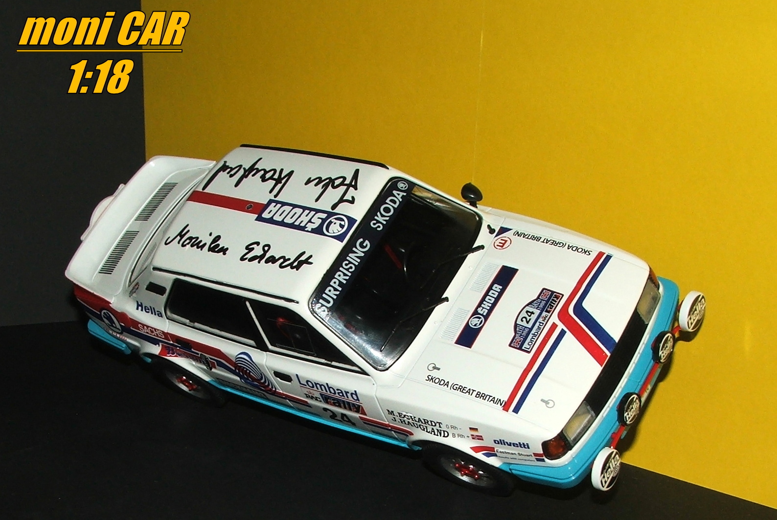 ŠKODA 130 LR No.24 - John Haugland-Monika Eckardt - RAC Lombard Rally 1986 (1:18) FOX18