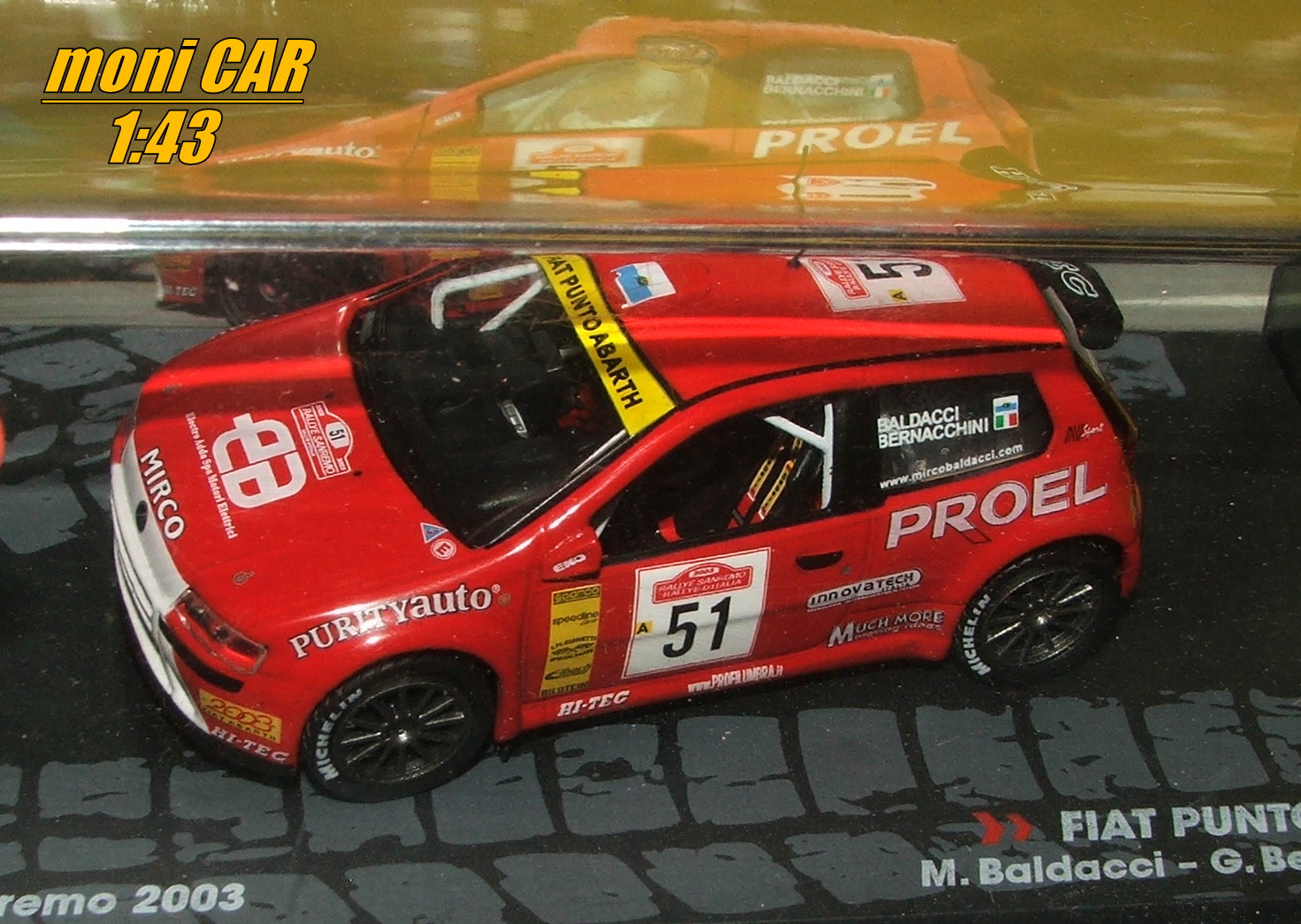 FIAT Punto S1600 No.51 - M. Baldacci - G. Bernacchini - Rally Sanremo 2003 (1:43) Altaya/IXO