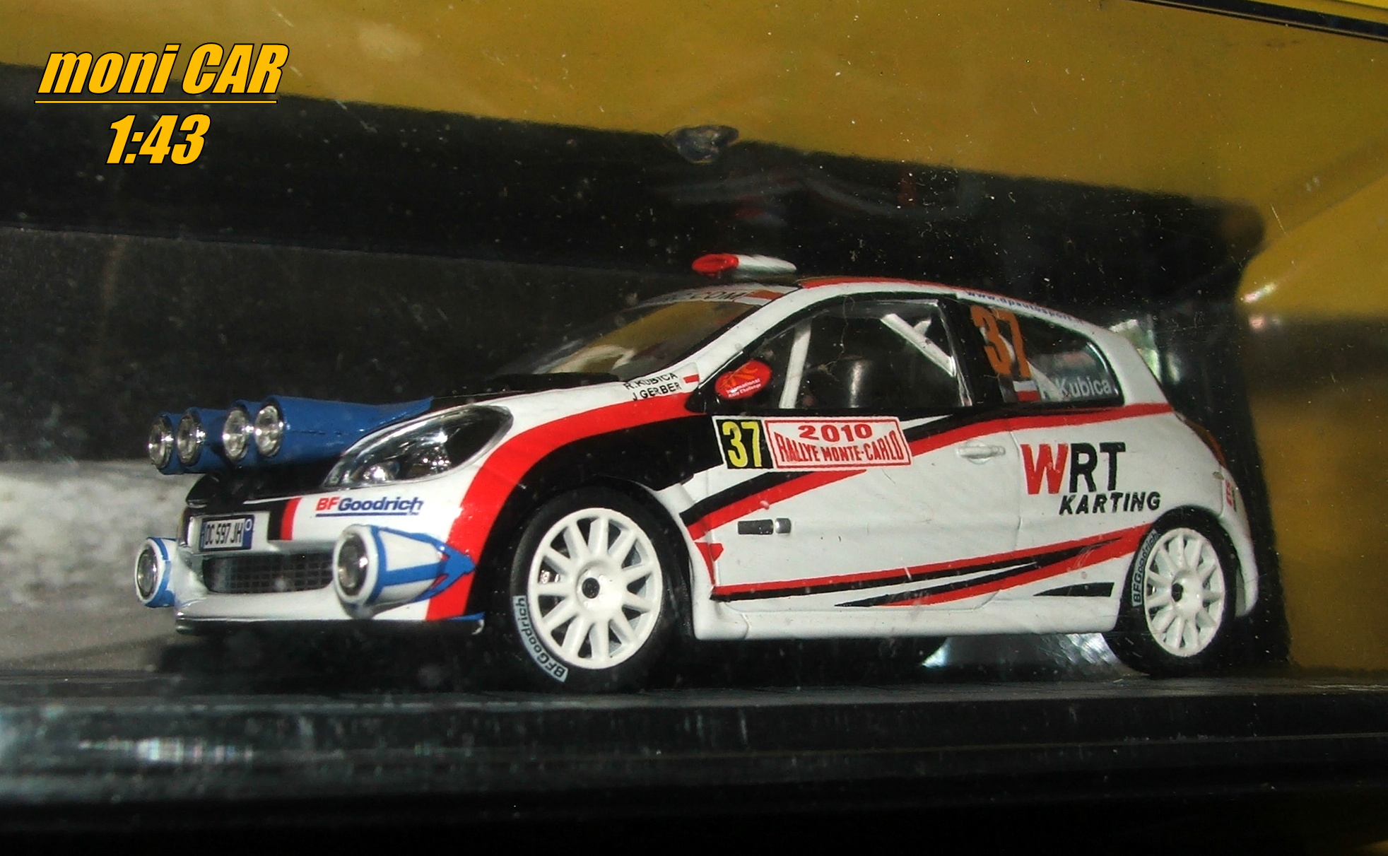 RENAULT Clio R3 No.37 - R. Kubica - J. Gerber - Rallye Monte Carlo 2010 (1:43) Altaya/IXO