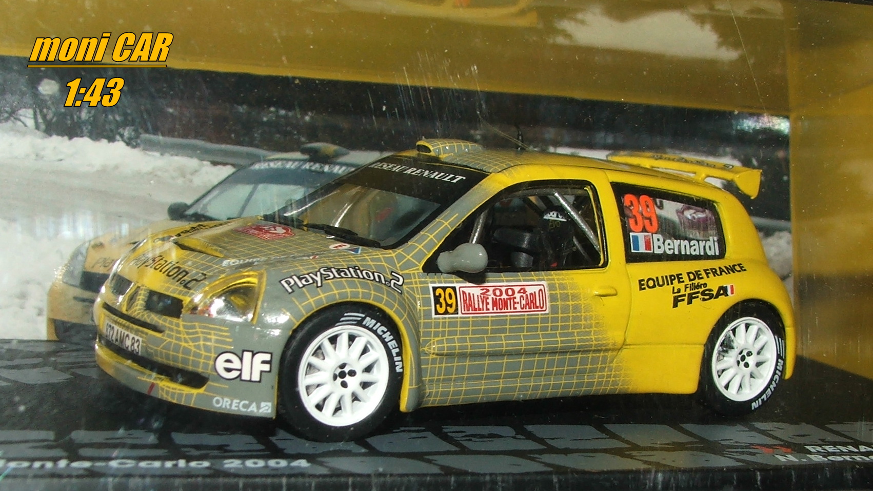 RENAULT Clio S1600 No.39 - N. Bernardi - D. Giraudet Rallye Monte Carlo 2004 (1:43) Altaya/IXO