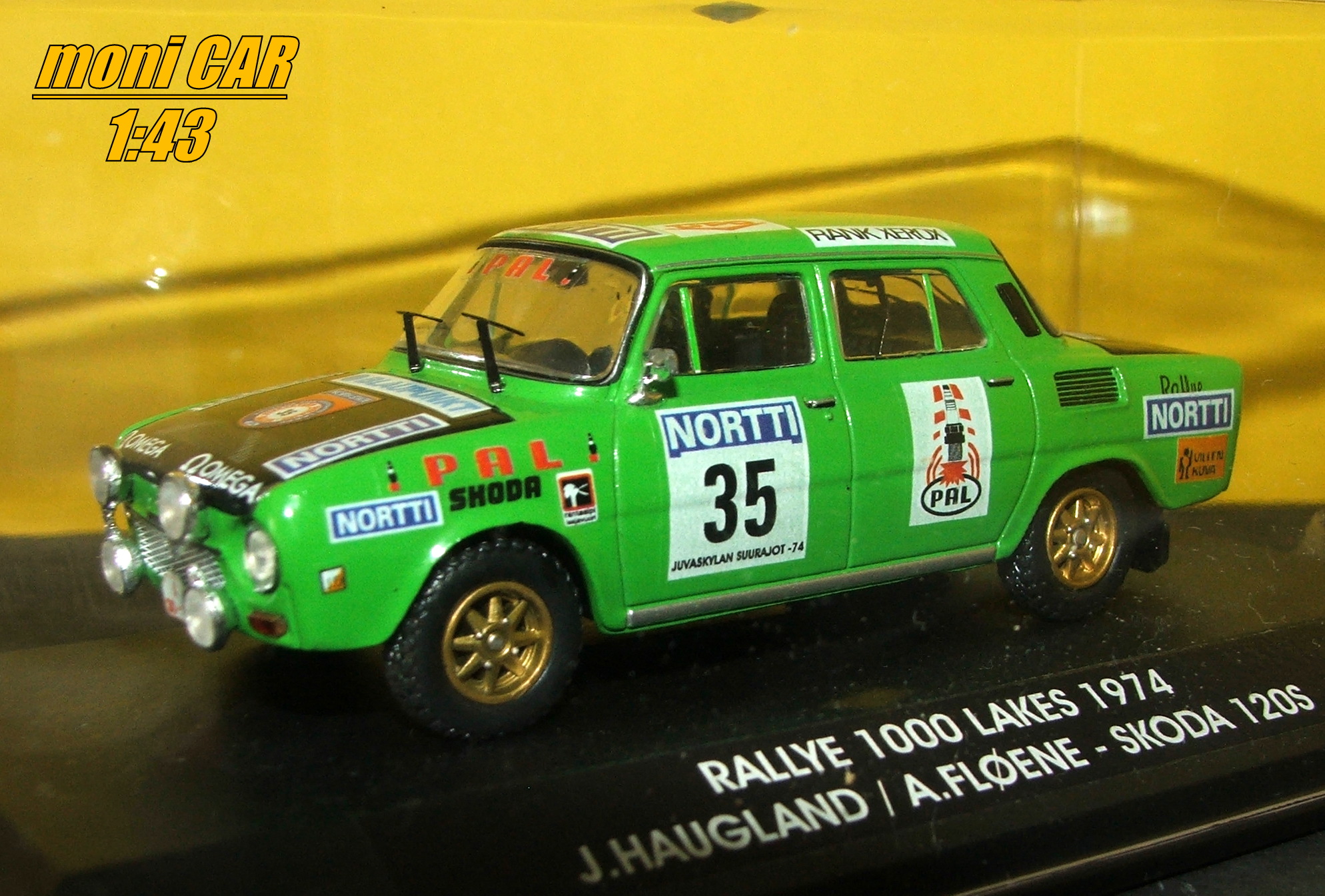 ŠKODA 120S Rally No.35 - J. Haugland - A. Floene - RALLYE 1000 LAKES 1974 (1:43) FOX18