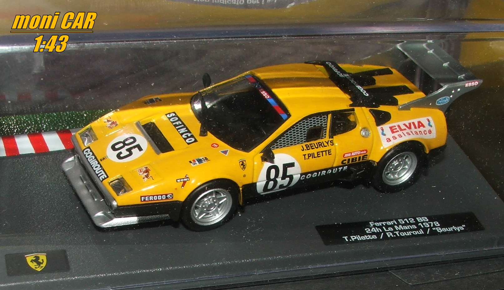 FERRARI 512 BB No.85 - T.Pilette - R. Touroul - "Beurlys"  - 24h Le Mans 1978 (1:43) Altaya/IXO