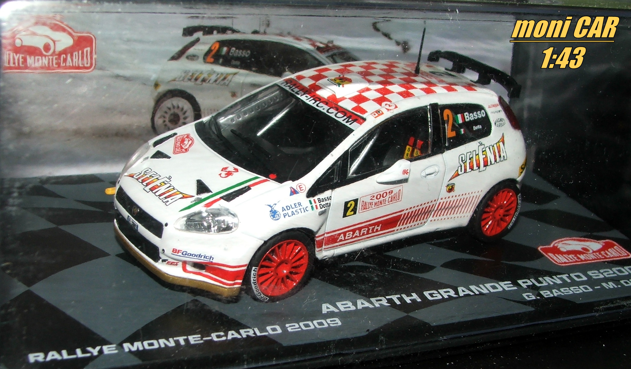 FIAT Grande Punto S2000 No.2 - G. Basso - M. Dotta Rallye Monte Carlo 2009 (1:43) Altaya/IXO