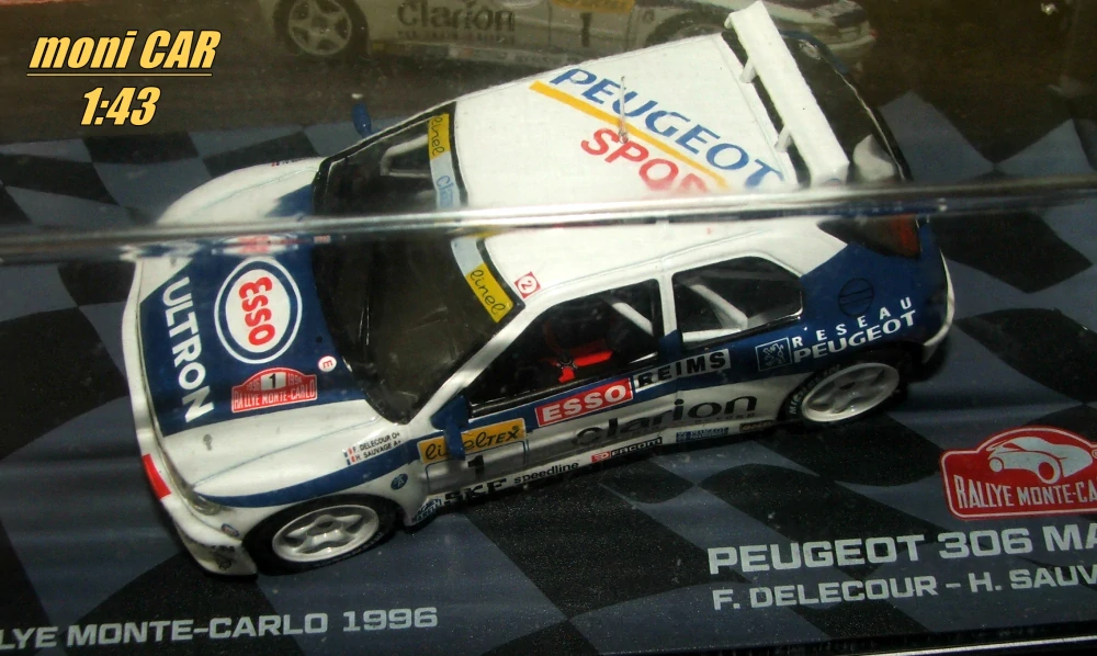 PEUGEOT 306 MAXI No.1 - F. Delecour - H. Sauvage - Rallye Monte Carlo 1996 (1:43) Altaya/IXO