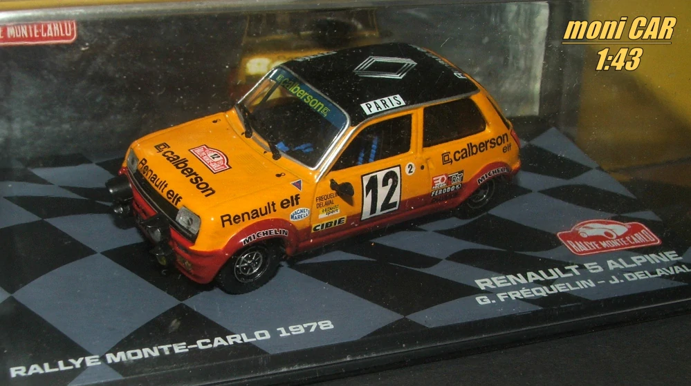 RENAULT 5 Alpine No.12 - G. Fréquelin - J. Delaval - Rallye Monte Carlo 1978 (1:43) Altaya/IXO