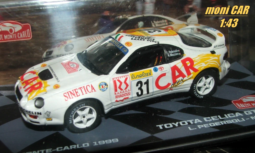 TOYOTA Celica GT-Four No.31 - L. Pedersoli - N. Mazzon - Rallye Monte Carlo 1999 (1:43) Altaya/IXO