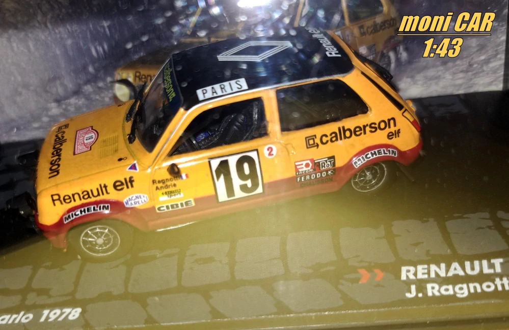 RENAULT 5 Alpine No.19 - J. Ragnotti - J. Andrié - Rallye Monte Carlo 1978 (1:43) Altaya/IXO