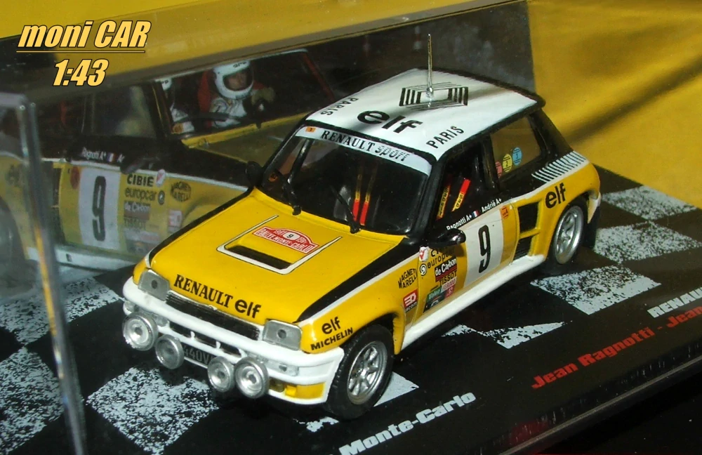 RENAULT 5 TURBO No.9 - Jean Ragnotti - Jean-Marc André - Winner Rallye De Monte-Carlo 1981 (1:43) Altaya/IXO